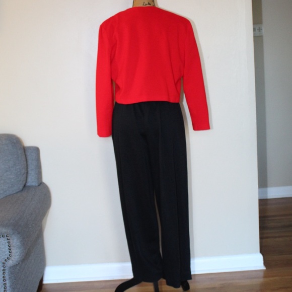 Vtg E.D. Michaels Melanie Drucker Velour Jumpsuit Cropped Jacket Women’s S/M - Picture 3 of 13